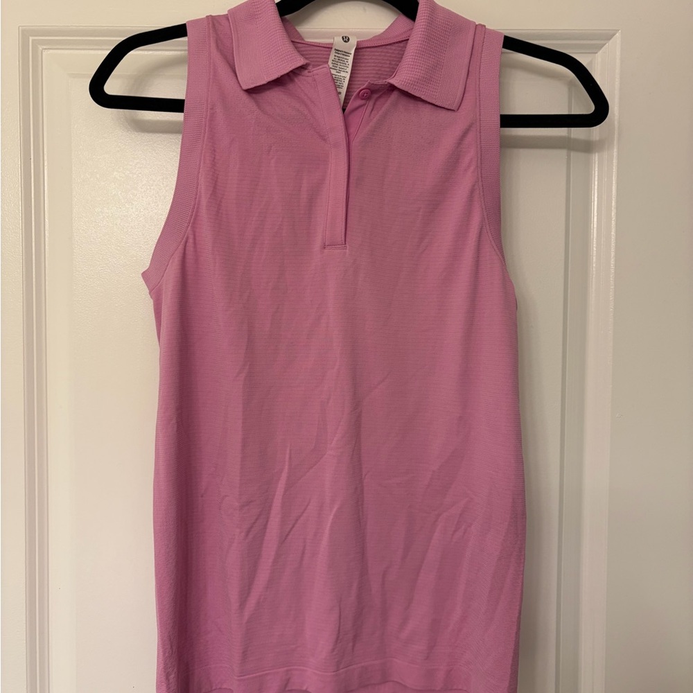 Lululemon Pink Sleeveless Polo Shirt